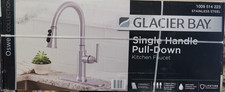 Oswell Single-Handle Pull-Down Sprayer Kitchen Faucet in Stainless Steel-SEALED
