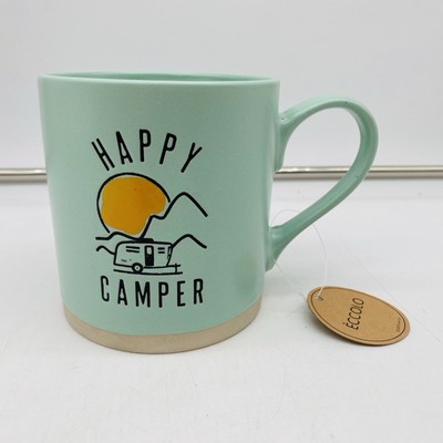 ECCOLO Mug Cup Happy Camper Sunrise Teal Green Turquoise Beige 2022 MU141A