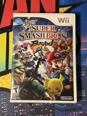 Charles Martinet Autographed Super Smash Bros Brawl Wii game! JSA
