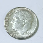 1964 D Roosevelt Dime 90% Silver 10C Circulated Coin #6036