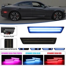 Dynamic LED Rear Side Marker Lights Lamp For Dodge Charger 11-14 Challenge 08-14