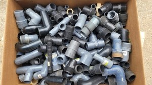 MASIVE OVER 195+  PVC LOT OF FITTINGS LASCO BP  MORE PLUMBING SPRINKLER & MORE