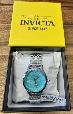 69309 - Invicta Wildflower Women's Watch, 34mm Aqua Blue Dial Charming Timepiece