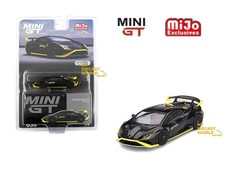 1/64 MINI GT #638 LAMBORGHINI HURACAN STO NERO NOCTIS BLACK MGT00638