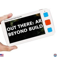 Portable Digital Magnifier 5" with Foldable Handle, 4X-32X Zoom, 17 Colors