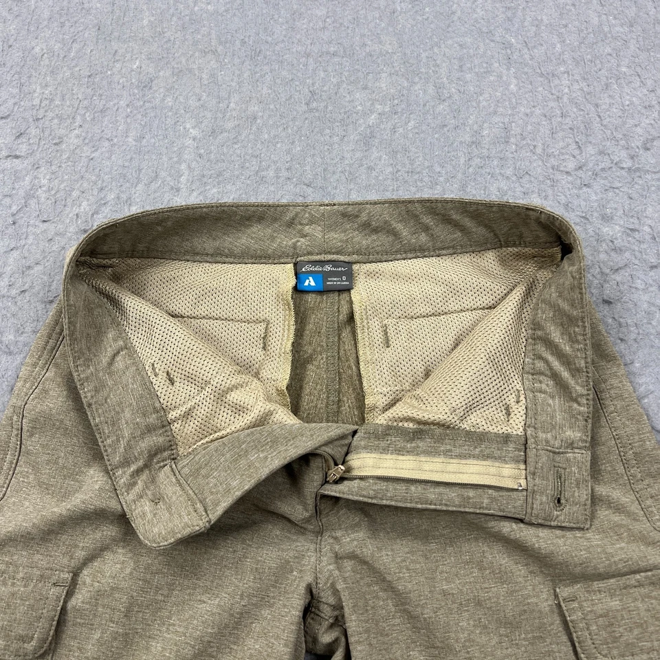 Eddie Bauer Pants Women's 0 Beige First Ascent Cargo Lightweight Nylon Hiking - Image 2 of 4