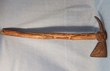 RARE 1880's Antique American Indian TRADE AXE w TURTLE & INDIAN CHIEF EFFIGY tc