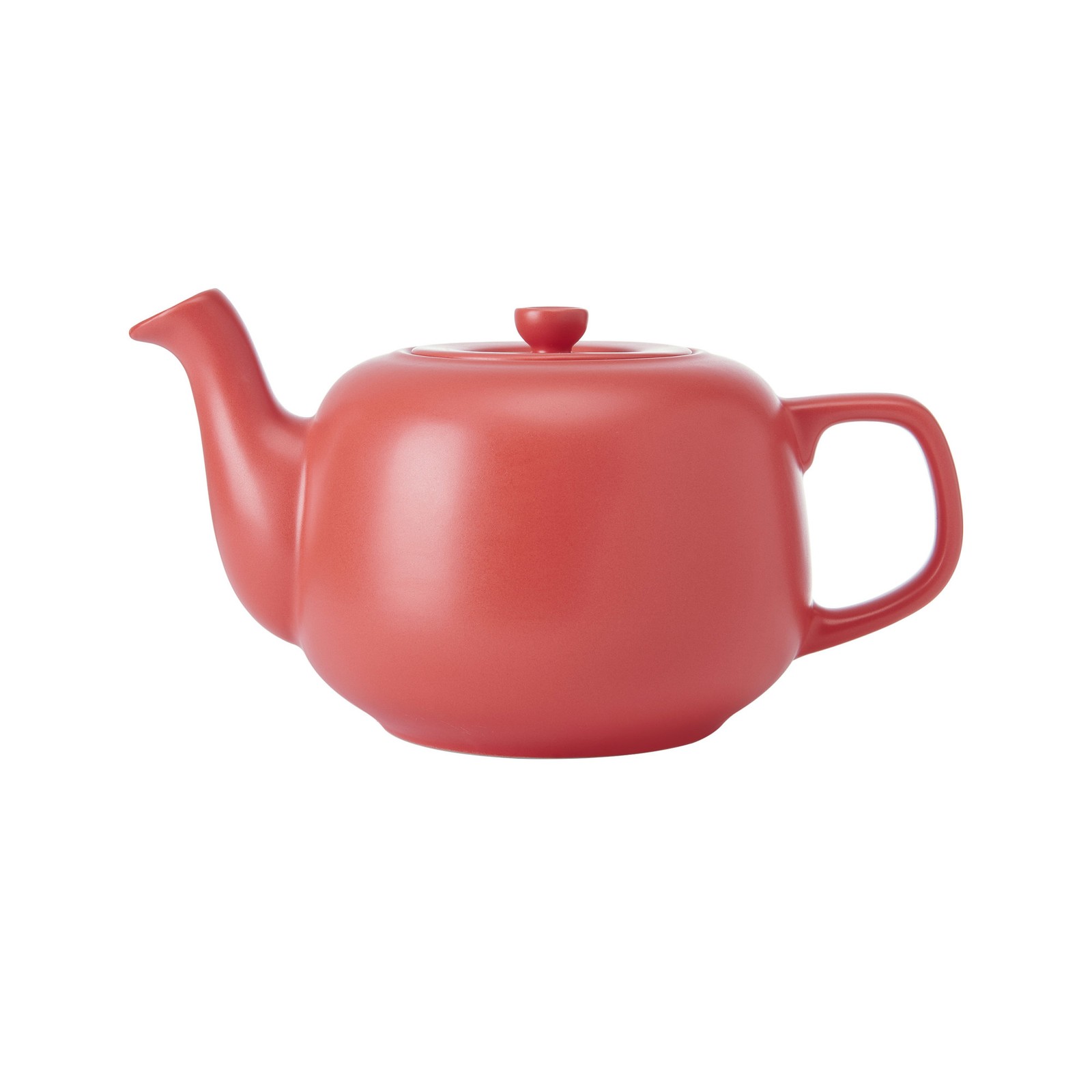 La Cafeti�re Classic 4 Cup Ceramic Teapot, 1.2L Red Teapot with Non-Drip Spout