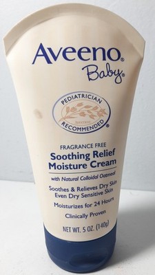 Aveeno Baby Soothing Relief Moisturizing Cream Fragrance Free Whole Body 5 Oz.