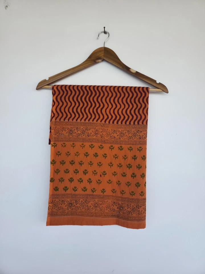 Pareo envolvente de playa, pareo de algodón estampado a mano, bufanda larga, pareo grande, Foto 4 de 4