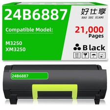 24B6887 High Yield Black Toner Cartridge Compatible for Lexmark M3250 XM3250
