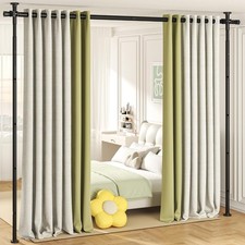 No Drilling Curtain Rod for Room Adjustable Tension Wall Divider Space Partition