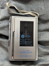Vintage GE Cassette Player/Recorder 3-5315A AC/DC Mini Recharge VIDEO