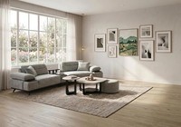 Sofa Set Couchtisch Hocker Beistelltisch Modern Grau Edel Luxus Design