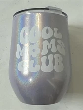 Modern Expressions, Wine Tumbler, 11.8 Fl Oz, Cool Moms Club, Iridescent
