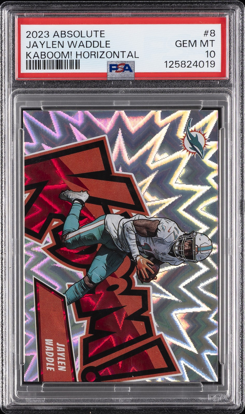 2023 PANINI ABSOLUTE KABOOM! HOR #8 JAYLEN WADDLE PSA 10