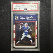 2016 Panini Donruss Optic Tom Brady #62 PSA 10 Gem Mint Patriots NFL