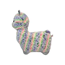 Linzy Llama Alpaca Rainbow Plush Stuffed Animal Soft Toy 15" Colorful 