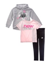 New Balance 3Pc Hoodie, T-Shirt  Legging Set