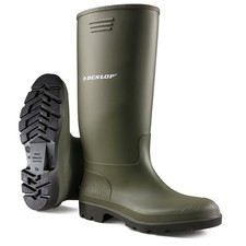 Dunlop Pricemaster Mens/Womens Green Waterproof Wellington Wellies