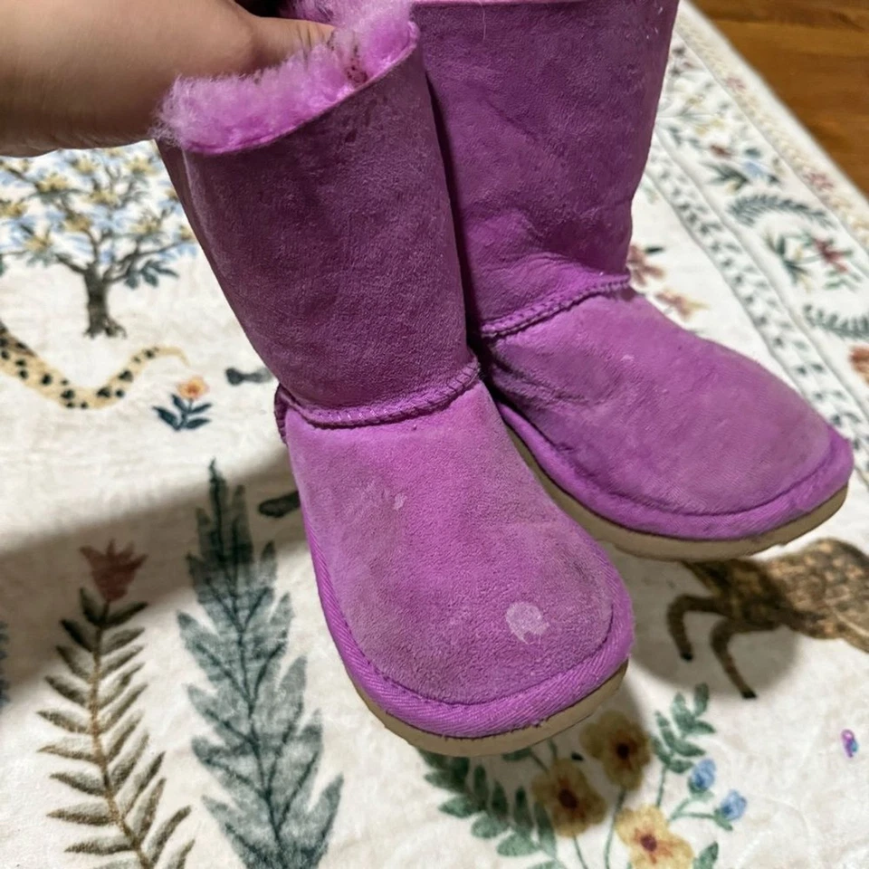Botas UGG Niños Rosa Bailey Bow II Púrpura/Violeta Talla 10 Niño Pequeño Foto 3 de 4