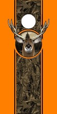 Deer Buck head Camoflauge hunting Cornhole board game decal wraps