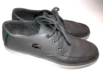 Lacoste Leather Gray Sneaker Shoes men display picture 2