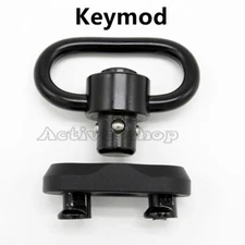QD Push Button Sling Swivel 1.25 Inch Hook with Adapter Mount Fit Key mod Base