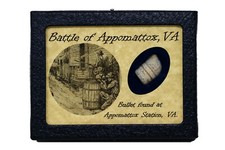 Civil War Bullet from The Battle of Appomattox, Virginia with Display Case & COA