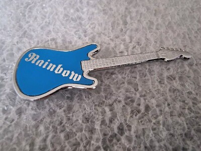 Rainbow Ritchie Blackmore Vintage Guitar Pin Badge By Clubman Hard Rock British 