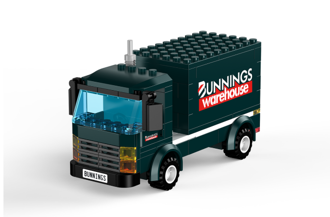 Bunnings Warehouse Truck Building Block Limited Edition Kids
