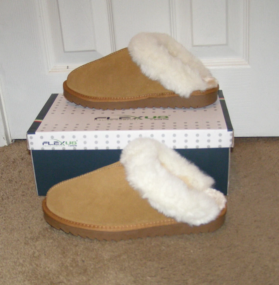 Zapatillas de gamuza Flexus Bronceadas talla 9 nuevas en caja de Sprig Step HECHAS EN ITALIA exterior/interior Foto 4 de 4