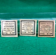3 Nos Illinois 21/0 Mainsprings 47387