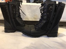 gia mia sequin combat boots