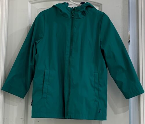 Good Condition Joules Green Dinosaur Right As Rain Coat Sz 5, with pockets