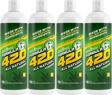 Formula 420 Natural Glass Metal Ceramic Pipe Cleaner 16oz Bottle 4 Pack