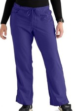 Women's New Small Barco Grey's Anatomy Purple 5 Pocket Drawstring Scrub Pants
