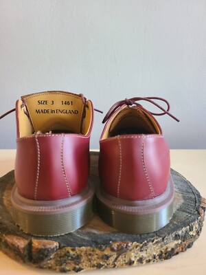 DR MARTENS CHERRY OXFORDS Made In England Solovair 80s Export