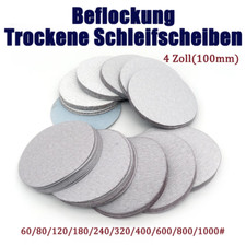 4"Zoll-100mm Beflockung Trockenschleifscheiben Selbstklebend Schleifpapier Pads