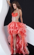 Jasz Couture 4564 Women's Dress Size 6 Coral Prom Dress - New Tags Attached