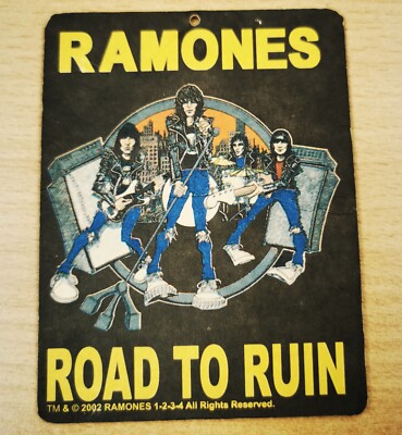 RAMONES TAG Road To Ruin 2-Sided OFFICIAL UK - ONE ONLY