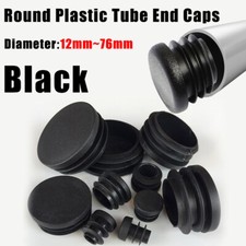 Round Plastic Tube End Caps Insert Bungs Blanking Plugs For Steel Tubing Pipe