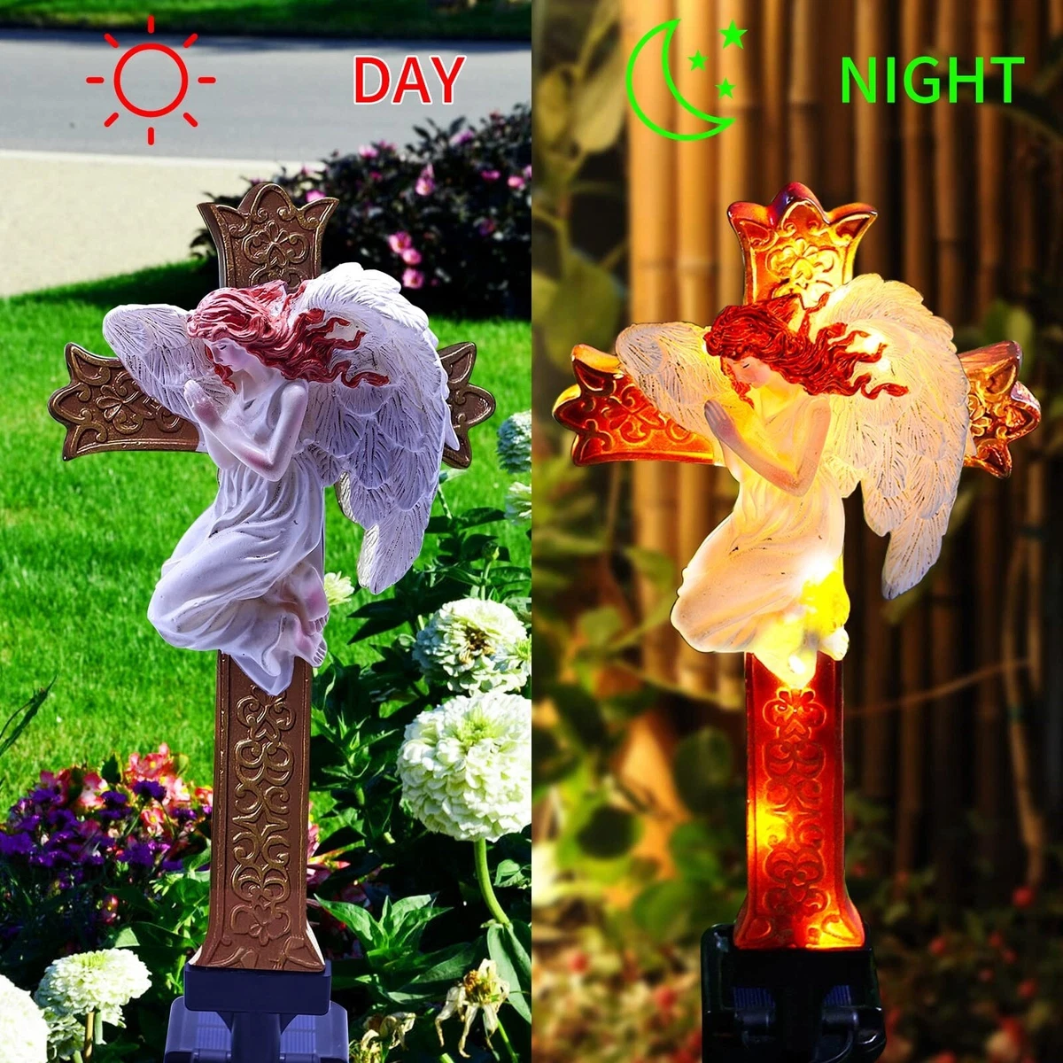 Angel solar lights clearance for cemetery