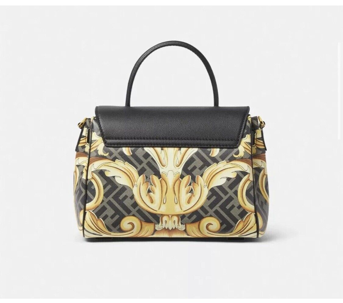 FENDACE NEW 2022 FENDI VERSACE FF MEDUSA EMBELLISHED SUNSHINE TOTE BAG