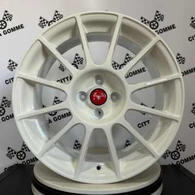 Alufelgen Für ABARTH 500 17" Neu ESSEESSE Weiß Rot - Bild 1 von 4