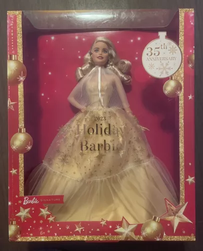 New in Box 2023 Holiday Barbie 35th Anniversary - Blonde Hair