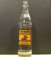 Werbelow's 7 oz ACL 1967 Soda Bottle Werbelow Beverages Shawano Wisconsin SB588