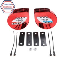 12V Horn Waterproof High Low Tone Compact Car Horn Truck Horn Universal Fit Supe