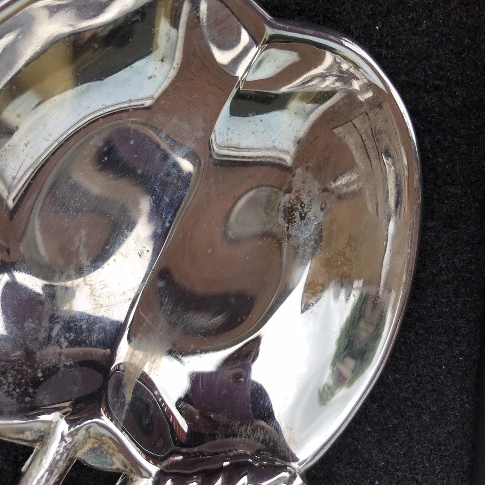 Vtg Silver Plated Seba Fruit Trinket Dishes Pear Apple Decor W/ Original Package - Image 4 of 4