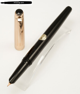 Vintage Staedtler Noris Fountain Pen in Black-Gold with 14 K M-nib - Main Image